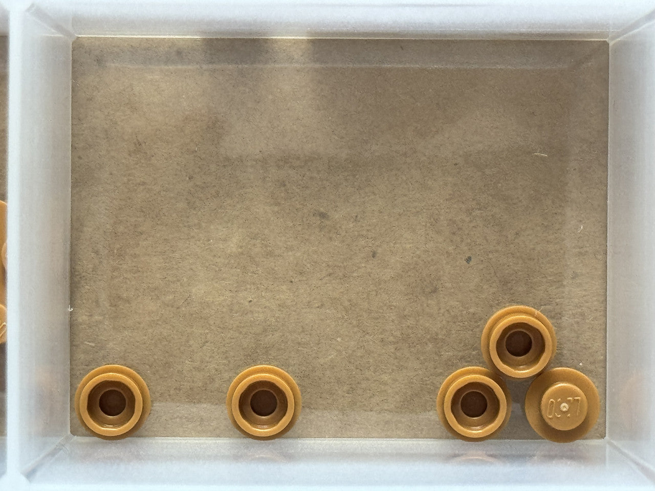 LEGO Parts - Medium Nougat Plate, Round 1 x 1 - No 4073 - QTY 5