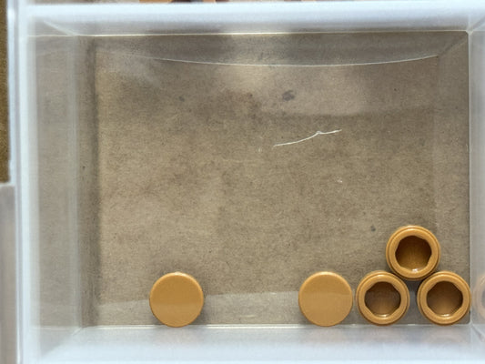 LEGO Parts - Medium Nougat Tile, Round 1 x 1 - No 98138 - QTY 5