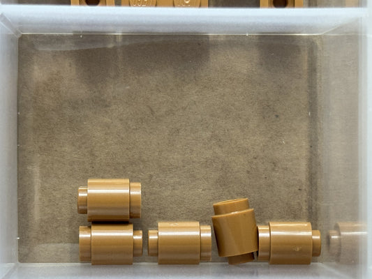 LEGO Parts - Medium Nougat Brick, Round 1 x 1 - No 3062 - QTY 5