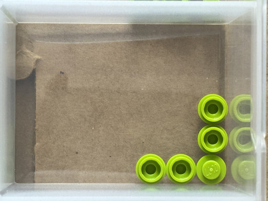 LEGO Parts - Lime Plate, Round 1 x 1 - No 4073 - QTY 5