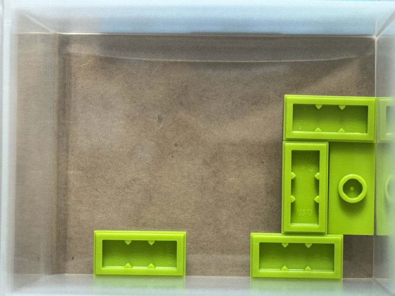 LEGO Parts - Lime Plate 1 x 2 with 1 Stud (Jumper) - No 15573 - QTY 5