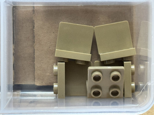 LEGO Parts - Dark Tan Bracket 1 x 2 - 2 x 2 - No 44728 - QTY 5