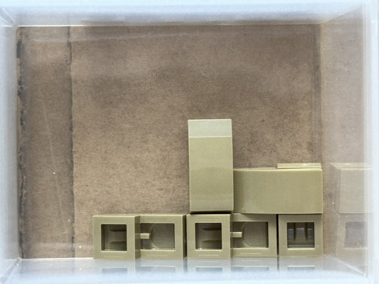 LEGO Parts - Dark Tan Slope, Curved 2 x 1 x 2/3 - No 11477 - QTY 5