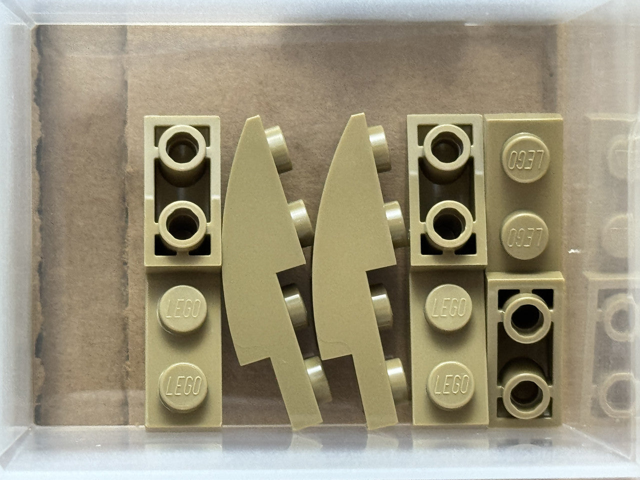 LEGO Parts - Dark Tan Slope, Curved 4 x 1 Inverted - No 13547 - QTY 5
