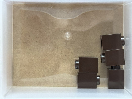 LEGO Parts - Dark Brown Brick 1 x 1 - No 3005 - QTY 5