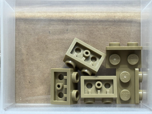 LEGO Parts - Dark Tan Bracket 1 x 2 - 1 x 2 Inverted - No 99780 - QTY 5