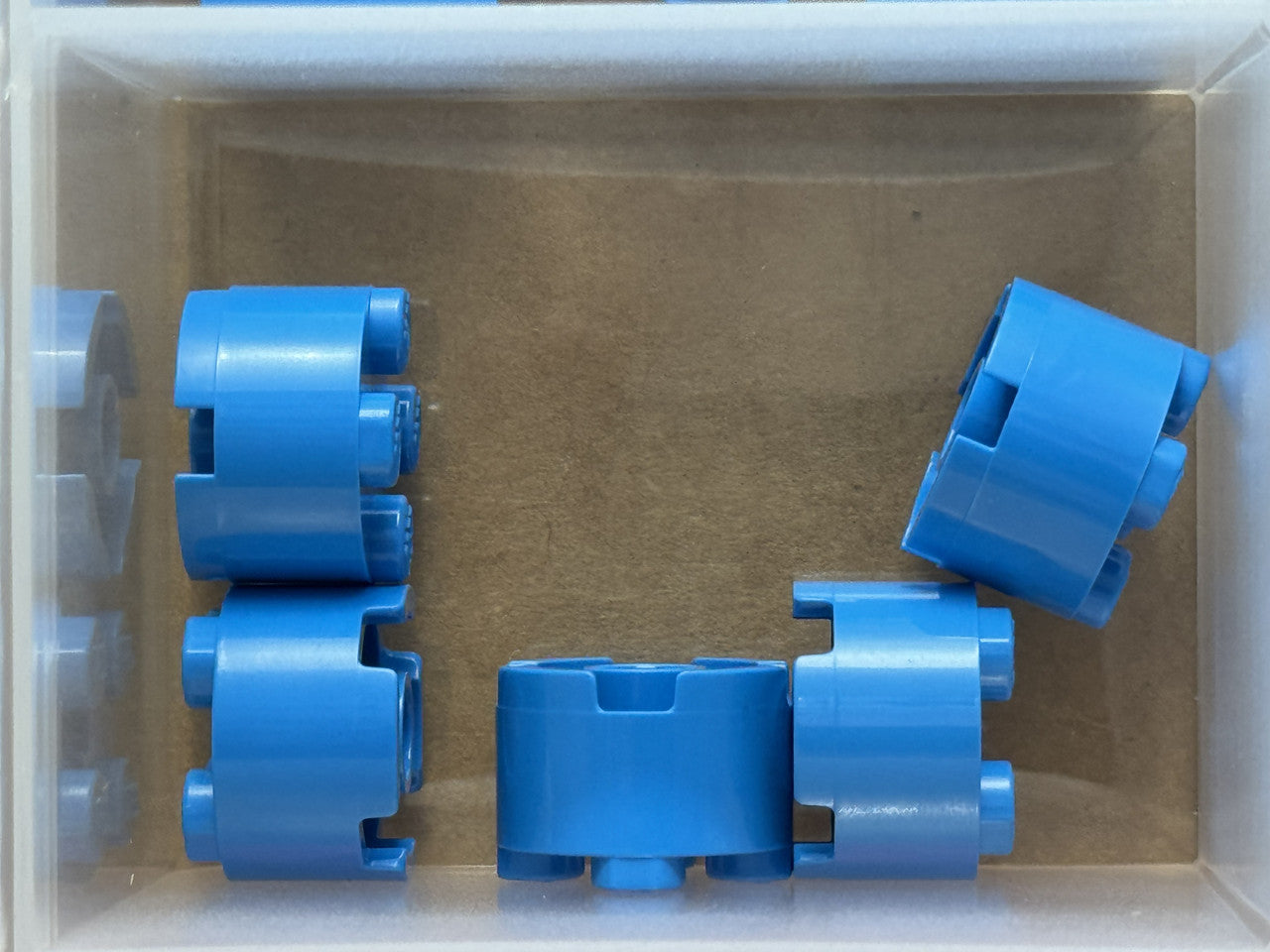 LEGO Parts - Dark Azure Brick, Round 2 x 2 with Axle Hole - No 3941 - QTY 5