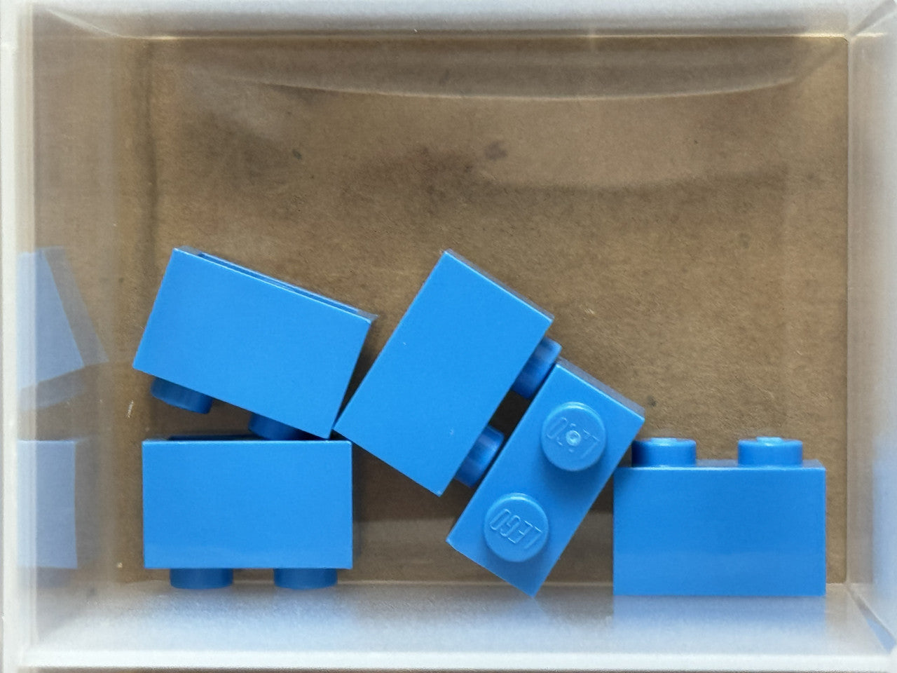 LEGO Parts - Dark Azure Brick 1 x 2 - No 3004 - QTY 5
