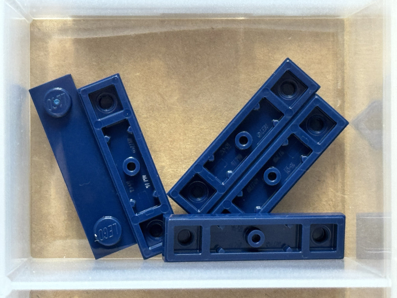 LEGO Parts - Dark Blue Plate 1 x 4 2 Studs - No 92593 - QTY 5