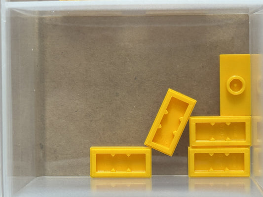 LEGO Parts - Bright Light Orange Plate 1 x 2 1 Stud (Jumper) - No 15573 - QTY 5