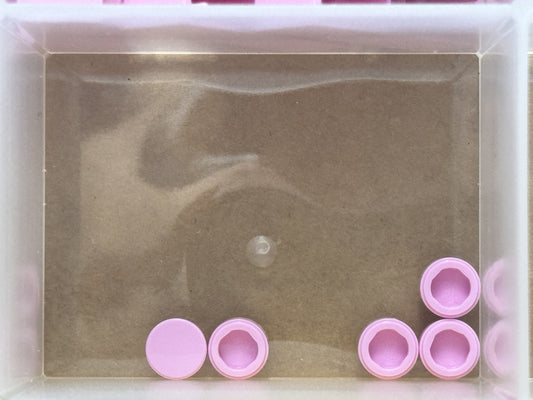 LEGO Parts - Bright Pink Tile, Round 1 x 1 - No 98138 - QTY 5