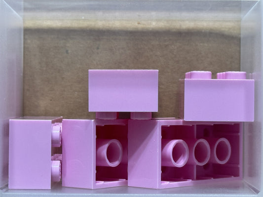 LEGO Parts - Bright Pink Brick 2 x 4 - No 3001 - QTY 5