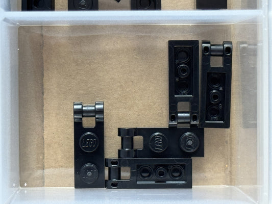 LEGO Parts - Black Plate 1 x 2 with Bar Handle on End - No 60478 - QTY 5