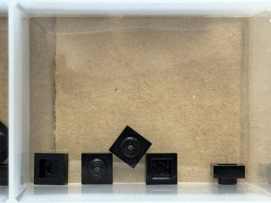LEGO Parts - Black Plate 1 x 1 - No 3024 - QTY 5