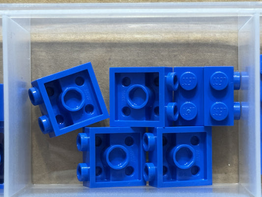 LEGO Parts - Blue Plate 2 x 2 x 2/3 with 2 Studs on Side - No 99206 - QTY 5