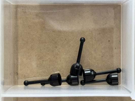 LEGO Parts - Black Antenna Small Base with Black Lever - No 4592c02 - QTY 5