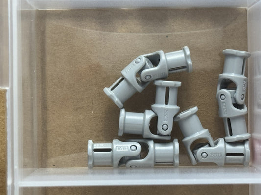 LEGO Parts - Light Bluish Gray Technic, Universal Joint 3L - No 62520c01 - QTY 5