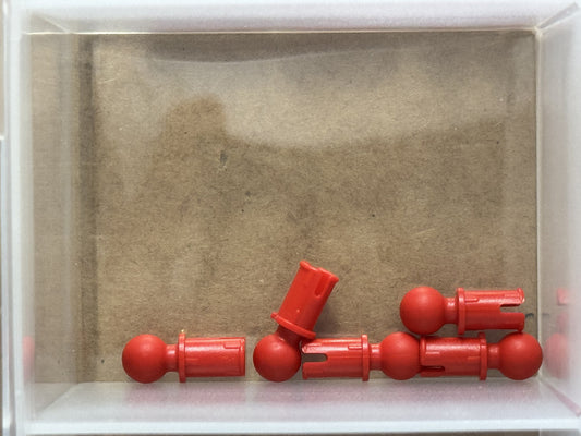 LEGO Parts - Red Technic, Pin with Tow Ball - No 6628a - QTY 5