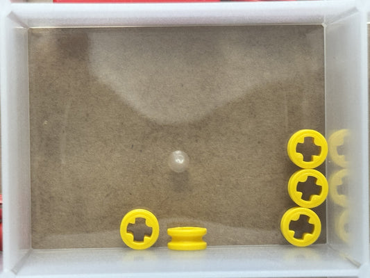 LEGO Parts - Yellow Technic Bush 1/2 Smooth - No 4265c - QTY 5