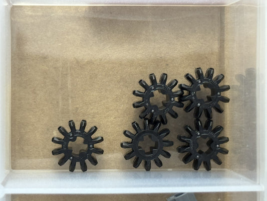 LEGO Parts - Black Technic, Gear 12 Tooth Double Bevel - No 32270 - QTY 5