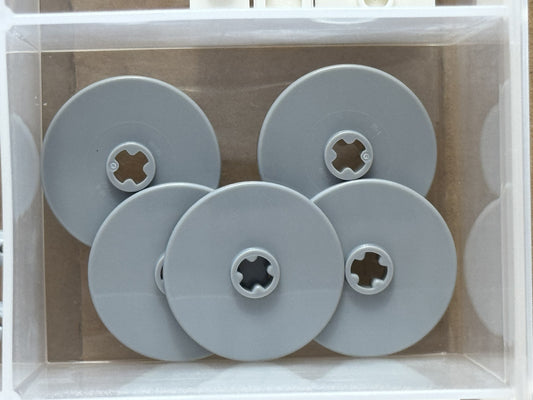 LEGO Parts - Light Bluish Gray Technic, Disk 3 x 3 - No 2723 - QTY 5