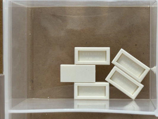 LEGO Parts - White Tile 1 x 2 - No 3069 - QTY 5