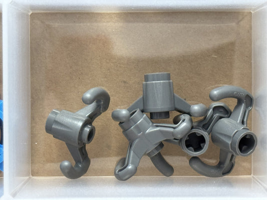 LEGO Parts - Dark Bluish Gray Technic, Steering Wheel Yoke - No 40001 - QTY 5