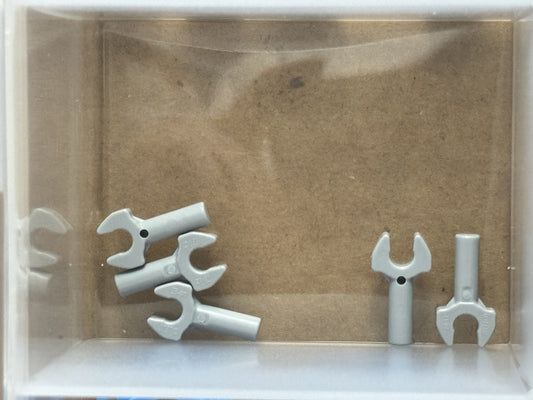 LEGO Parts - Light Bluish Gray Bar 1L Clip Mechanical Claw - No 48729b - QTY 5