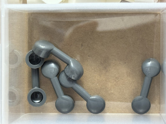 LEGO Parts - Dark Bluish Gray Bar 1 x 3 (Radio Handle) - No 6190 - QTY 5