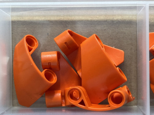 LEGO Parts - Reddish Orange Technic, Panel Curved #10 - No 2403 - QTY 5