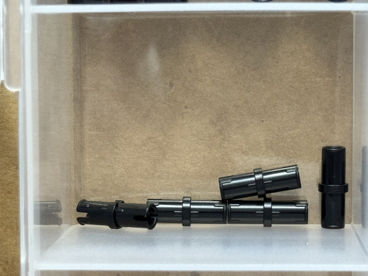 LEGO Parts - Black Technic, Pin with Short Friction Ridges - No 2780 - QTY 5