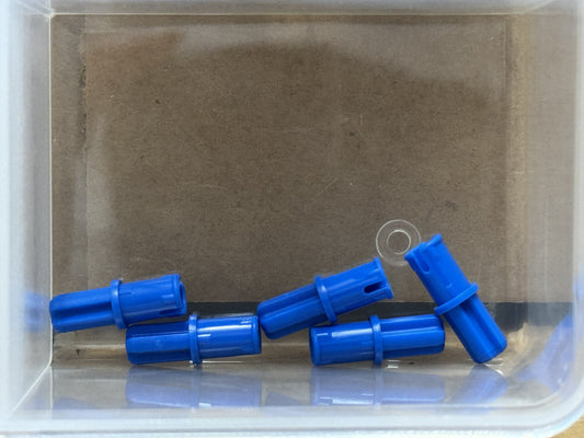 LEGO Parts - Blue Technic, Axle 1L with Pin - No 43093 - QTY 5