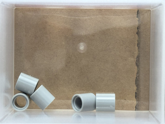 LEGO Parts - Light Bluish Gray Technic Thick 1 x 1 (Spacer) - No 18654 - QTY 5