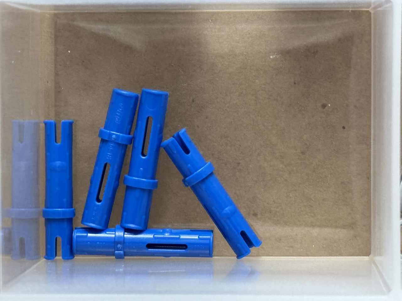 LEGO Parts - Blue Technic, Pin 3L with Friction Ridges - No 6558 - QTY 5