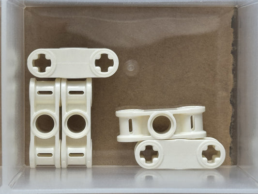LEGO Parts - White Technic, Axle Pin Perpendicular 3L - No 32184 - QTY 5