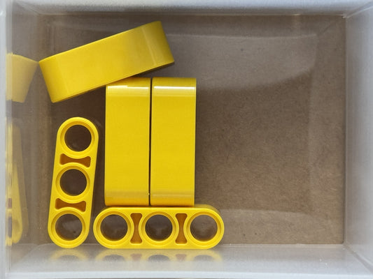 LEGO Parts - Yellow Technic, Liftarm Thick 1 x 3 - No 32523 - QTY 5