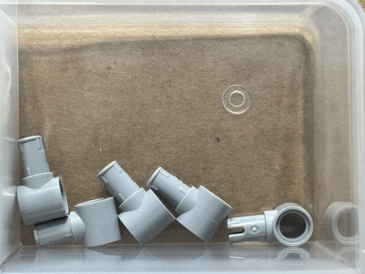 LEGO Parts - Light Bluish Gray Technic, Pin with Pin Hole - No 15100 - QTY 5