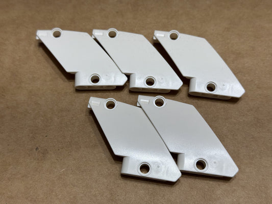 LEGO Parts - White Technic, Panel Curved #61 5 x 7 Left - No 80267 - QTY 5