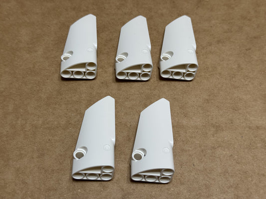 LEGO Parts - White Technic, Panel Fairing # 3 Side A - No 64683 - QTY 5