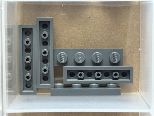 LEGO Parts - Dark Bluish Gray Plate 1 x 4 - No 3710 - QTY 5