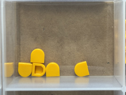 LEGO Parts - Bright Light Orange Tile Round 1 x 1 Half Circle - No 24246 - QTY 5