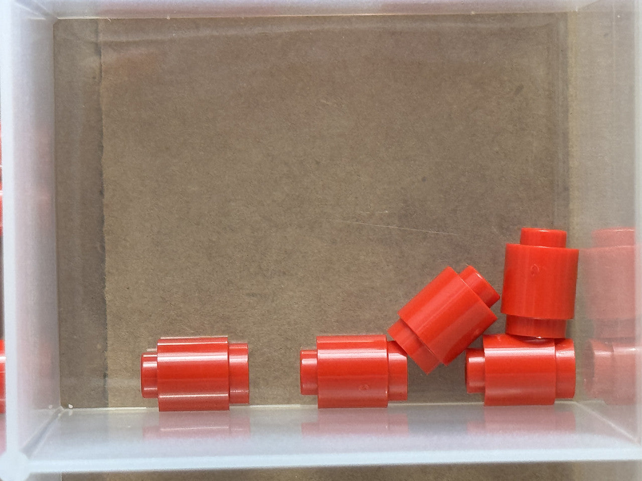 LEGO Parts - Red Brick, Round 1 x 1 - No 3062 - QTY 5