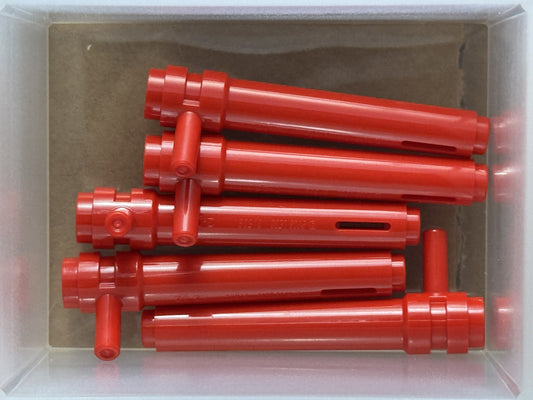 LEGO Parts - Red Cylinder 1 x 5 1/2 (Friction Cylinder) - No 87617 - QTY 5