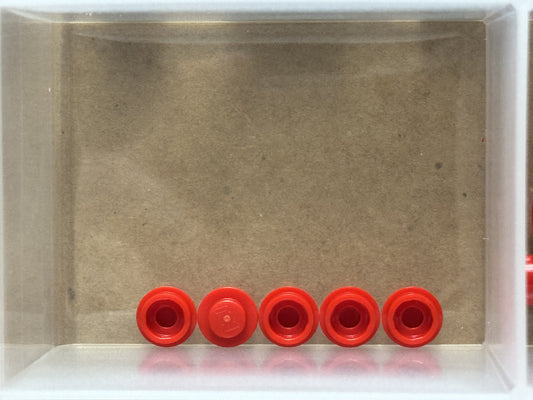 LEGO Parts - Red Plate, Round 1 x 1 - No 4073 - QTY 5
