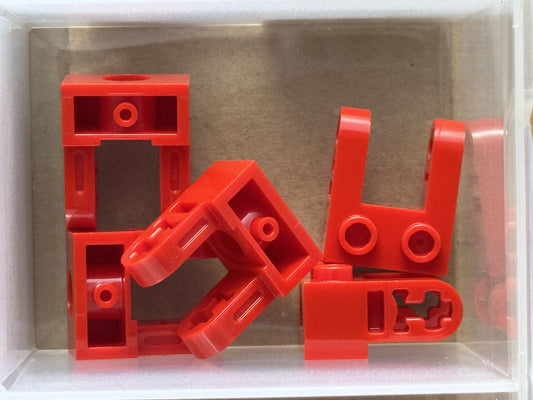 LEGO Parts - Red Technic, Brick 1 x 2 Hole Dual Liftarm - No 85943 - QTY 5