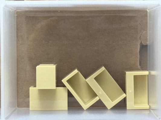 LEGO Parts - Tan Panel 1 x 2 x 1 with 2 Sides - No 23969 - QTY 5