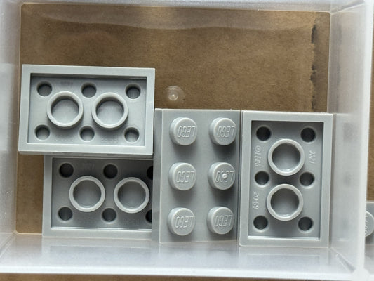 LEGO Parts - Light Bluish Gray Plate 2 x 3 - No 3021 - QTY 5