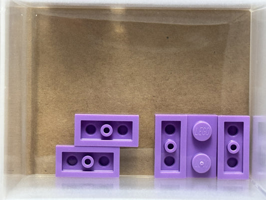 LEGO Parts - Medium Lavender Plate 1 x 2 - No 3023 - QTY 5