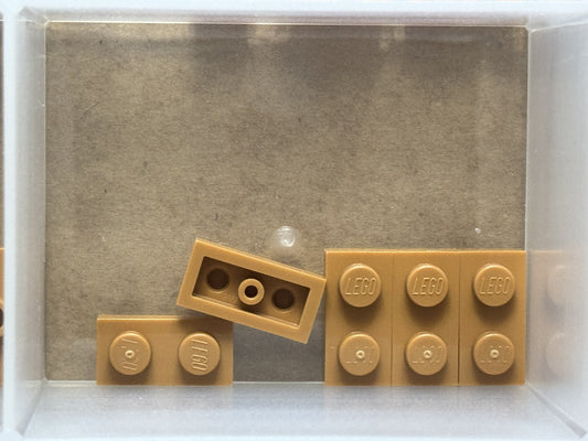 LEGO Parts - Medium Nougat Plate 1 x 2 - No 3023 - QTY 5
