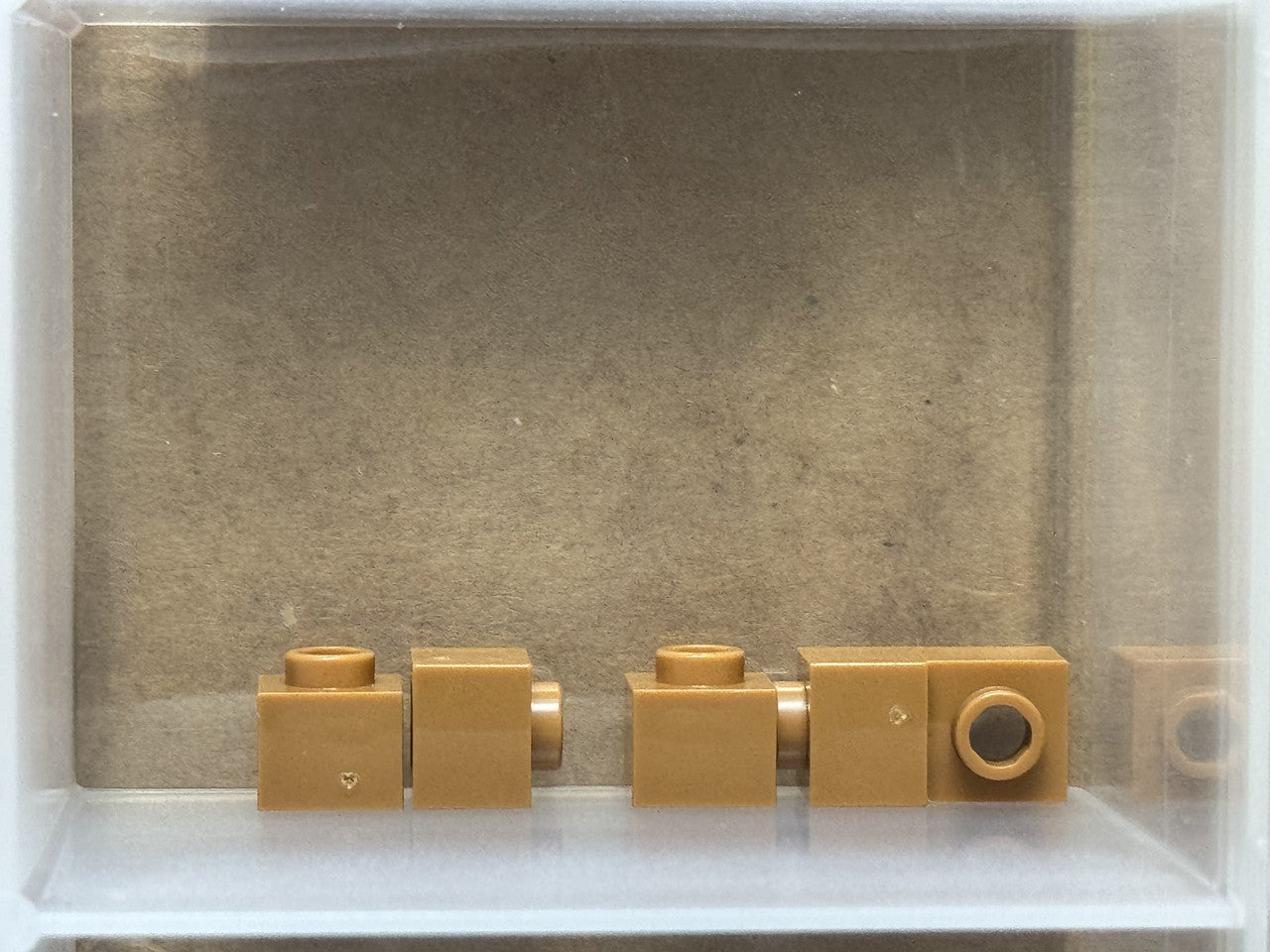 LEGO Parts - Medium Nougat Brick 1 x 1 x 2/3 with Open Stud - No 86996 - QTY 5